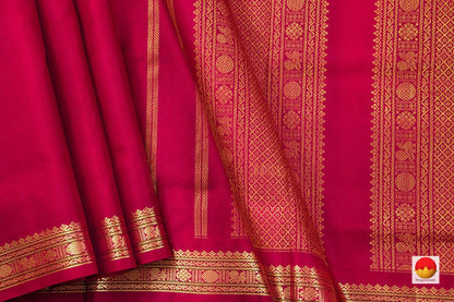 9 Yards - Kanchipuram Silk Saree - Handwoven Pure Silk - Pure Zari - PV NYC 496 - 9 yards silk saree - Panjavarnam PV NYC 496