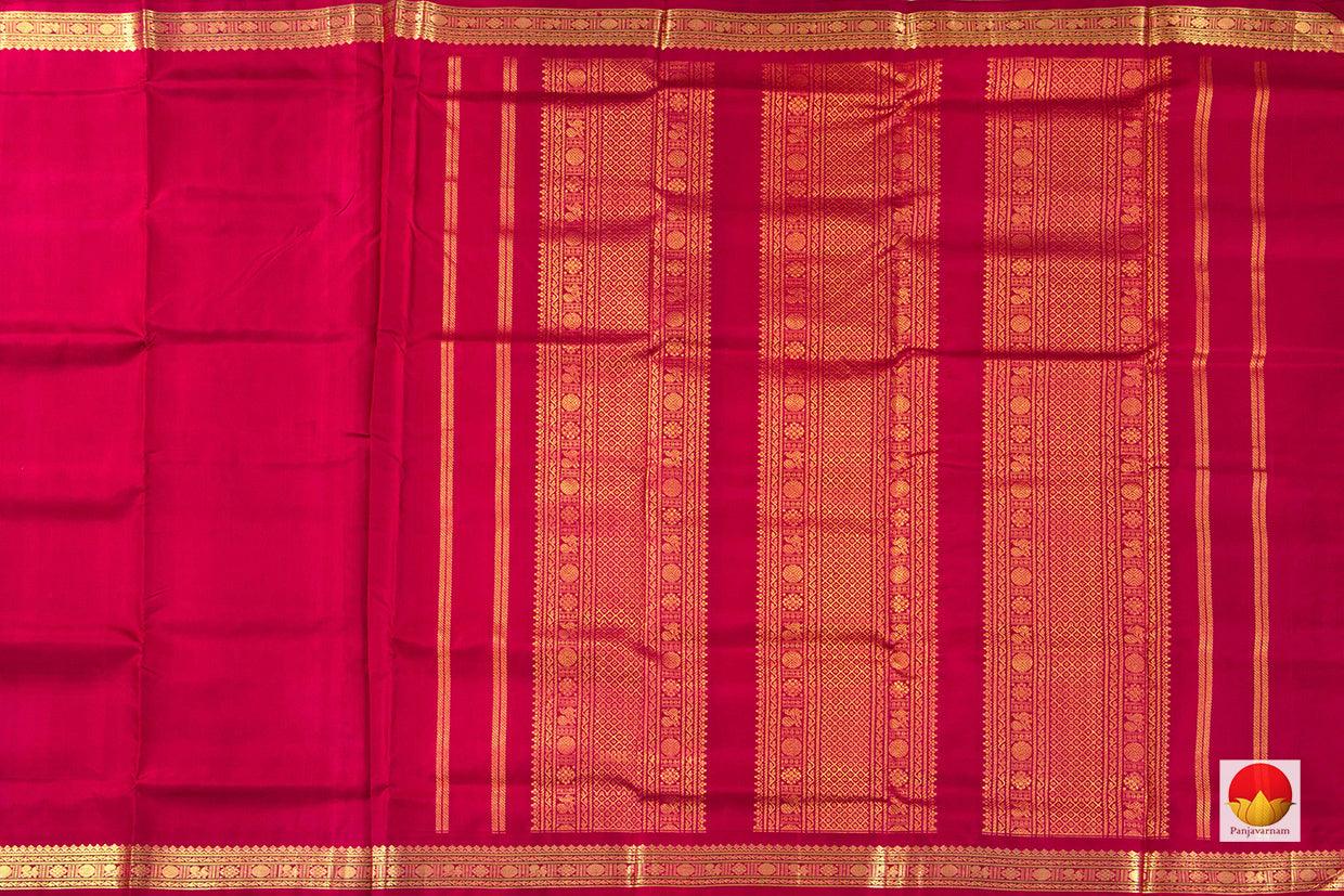 9 Yards - Kanchipuram Silk Saree - Handwoven Pure Silk - Pure Zari - PV NYC 496 - 9 yards silk saree - Panjavarnam PV NYC 496