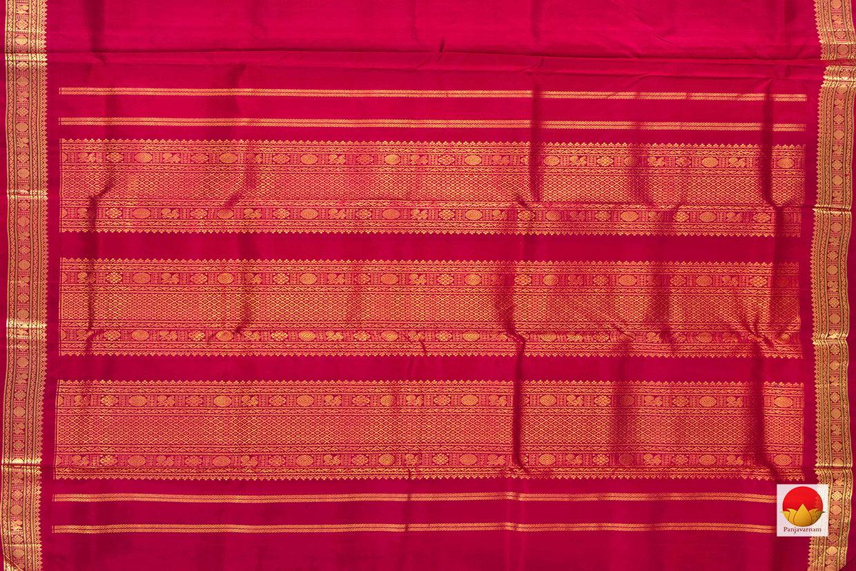 9 Yards - Kanchipuram Silk Saree - Handwoven Pure Silk - Pure Zari - PV NYC 496 - 9 yards silk saree - Panjavarnam PV NYC 496