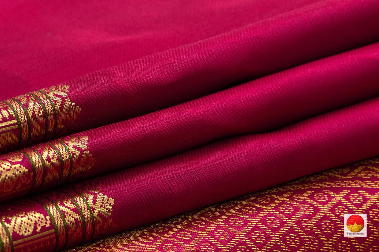 9 Yards - Kanchipuram Silk Saree - Handwoven Pure Silk - Pure Zari - PV NYC 496 - 9 yards silk saree - Panjavarnam PV NYC 496