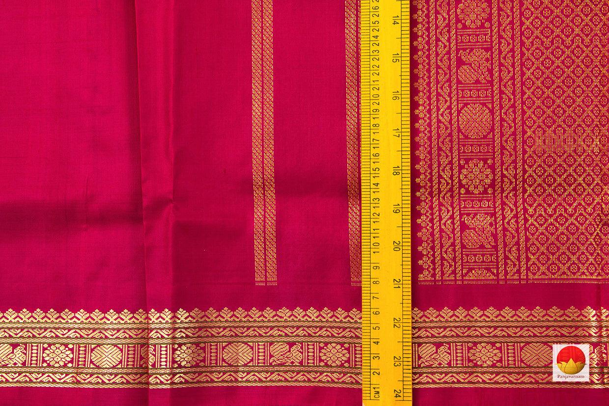 9 Yards - Kanchipuram Silk Saree - Handwoven Pure Silk - Pure Zari - PV NYC 496 - 9 yards silk saree - Panjavarnam PV NYC 496