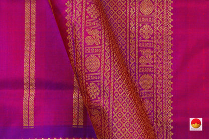 9 Yards - Kanchipuram Silk Saree - Handwoven Pure Silk - Pure Zari - PV NYC 497 - 9 yards silk saree - Panjavarnam