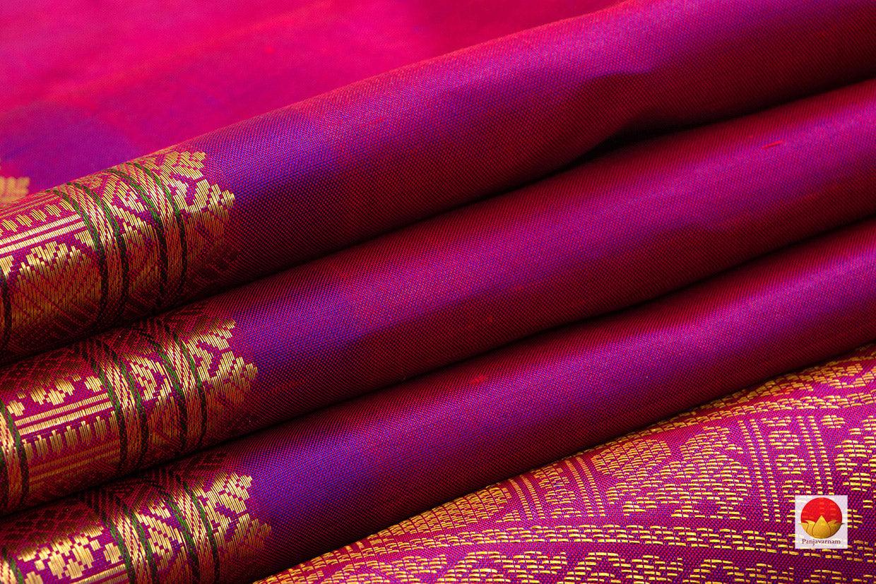 9 Yards - Kanchipuram Silk Saree - Handwoven Pure Silk - Pure Zari - PV NYC 497 - 9 yards silk saree - Panjavarnam