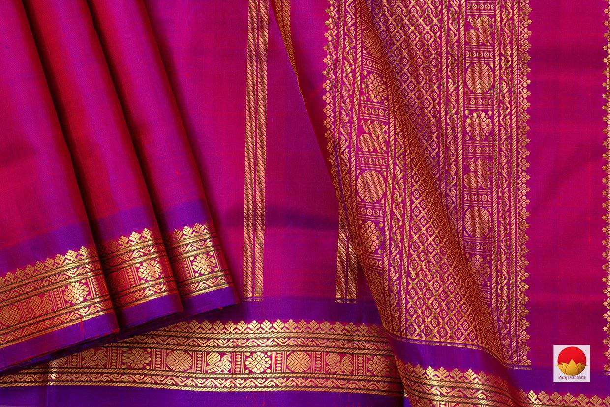 9 Yards - Kanchipuram Silk Saree - Handwoven Pure Silk - Pure Zari - PV NYC 497 - 9 yards silk saree - Panjavarnam PV NYC 497