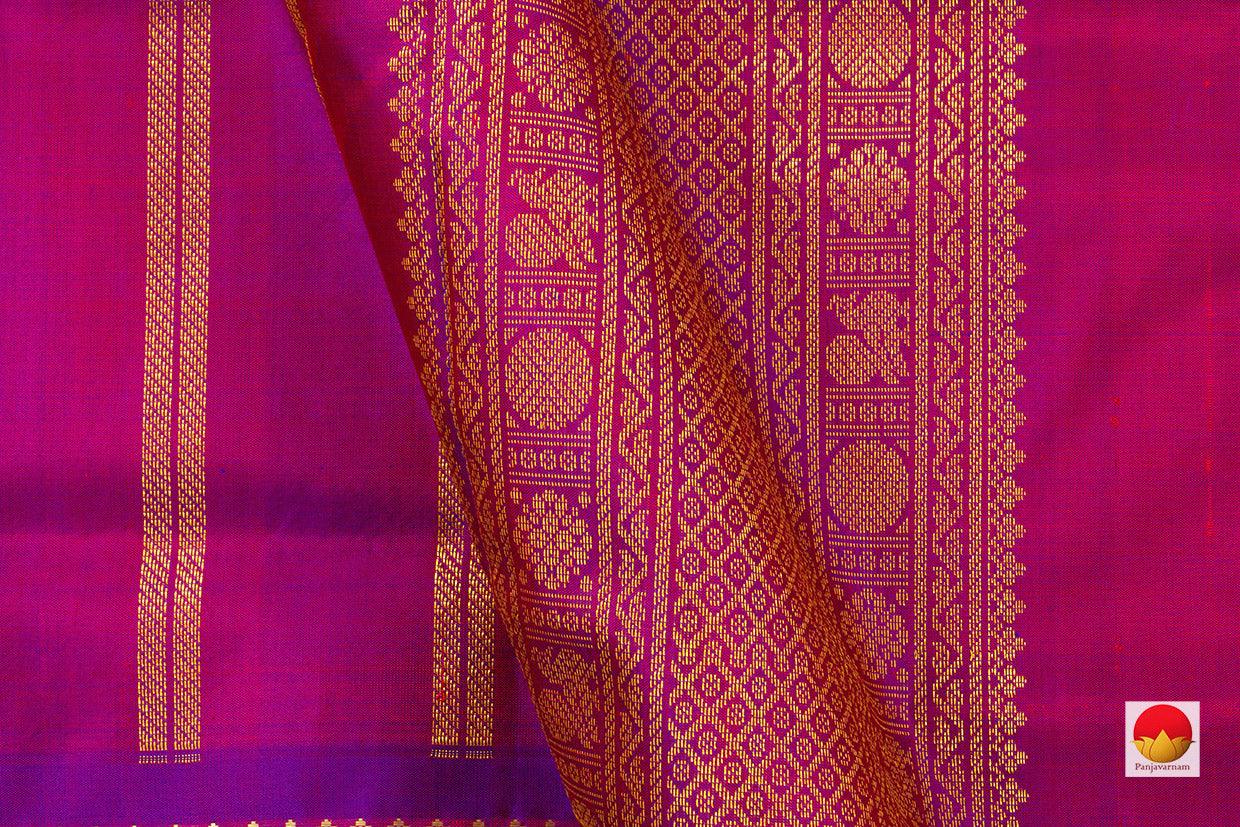 9 Yards - Kanchipuram Silk Saree - Handwoven Pure Silk - Pure Zari - PV NYC 497 - 9 yards silk saree - Panjavarnam PV NYC 497