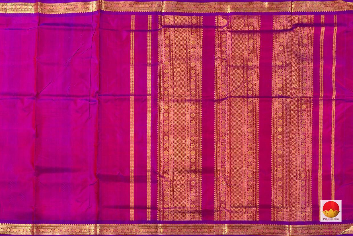 9 Yards - Kanchipuram Silk Saree - Handwoven Pure Silk - Pure Zari - PV NYC 497 - 9 yards silk saree - Panjavarnam PV NYC 497