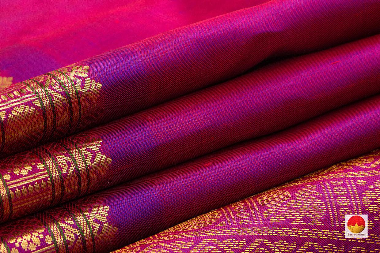 9 Yards - Kanchipuram Silk Saree - Handwoven Pure Silk - Pure Zari - PV NYC 497 - 9 yards silk saree - Panjavarnam PV NYC 497