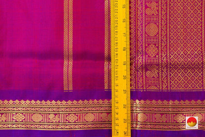 9 Yards - Kanchipuram Silk Saree - Handwoven Pure Silk - Pure Zari - PV NYC 497 - 9 yards silk saree - Panjavarnam PV NYC 497