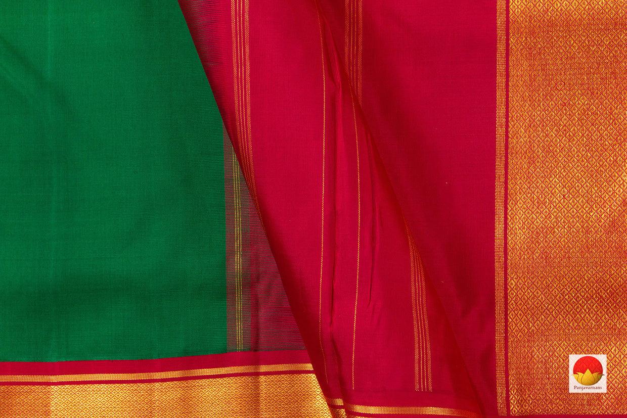 9 Yards - Kanchipuram Silk Saree - Handwoven Pure Silk - Pure Zari - PV NYC 498 - 9 yards silk saree - Panjavarnam PV NYC 398