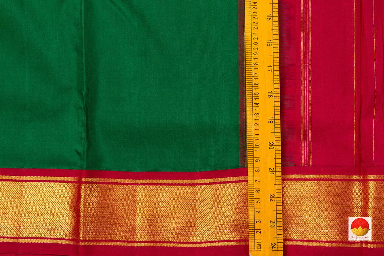 9 Yards - Kanchipuram Silk Saree - Handwoven Pure Silk - Pure Zari - PV NYC 498 - 9 yards silk saree - Panjavarnam PV NYC 398