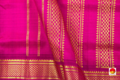 9 Yards - Kanchipuram Silk Saree - Handwoven Pure Silk - Pure Zari - PV NYC 499 - 9 yards silk saree - Panjavarnam