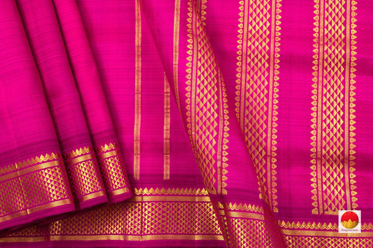 9 Yards - Kanchipuram Silk Saree - Handwoven Pure Silk - Pure Zari - PV NYC 499 - 9 yards silk saree - Panjavarnam PV NYC 499