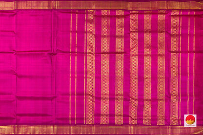 9 Yards - Kanchipuram Silk Saree - Handwoven Pure Silk - Pure Zari - PV NYC 499 - 9 yards silk saree - Panjavarnam PV NYC 499