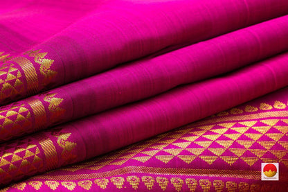 9 Yards - Kanchipuram Silk Saree - Handwoven Pure Silk - Pure Zari - PV NYC 499 - 9 yards silk saree - Panjavarnam PV NYC 499