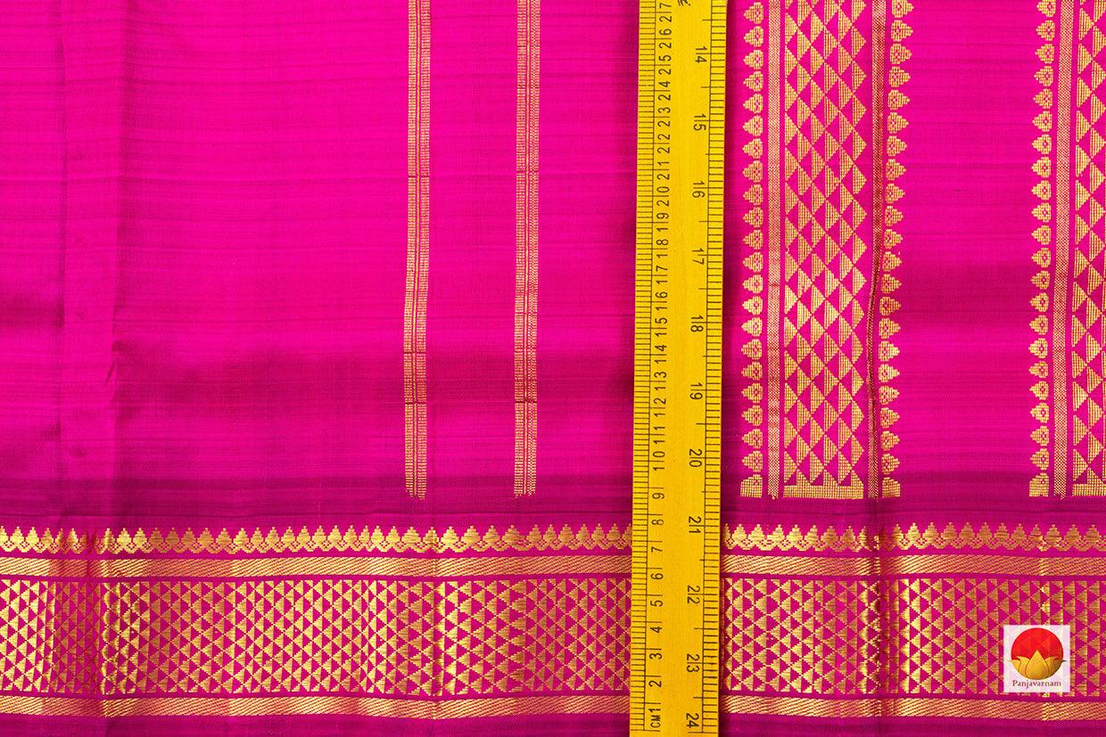 9 Yards - Kanchipuram Silk Saree - Handwoven Pure Silk - Pure Zari - PV NYC 499 - 9 yards silk saree - Panjavarnam PV NYC 499