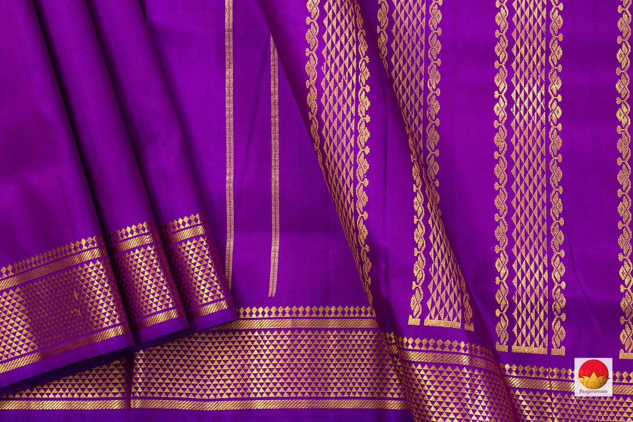 9 Yards - Kanchipuram Silk Saree - Handwoven Pure Silk - Pure Zari - PV NYC 500 - 9 yards silk saree - Panjavarnam PV NYC 500