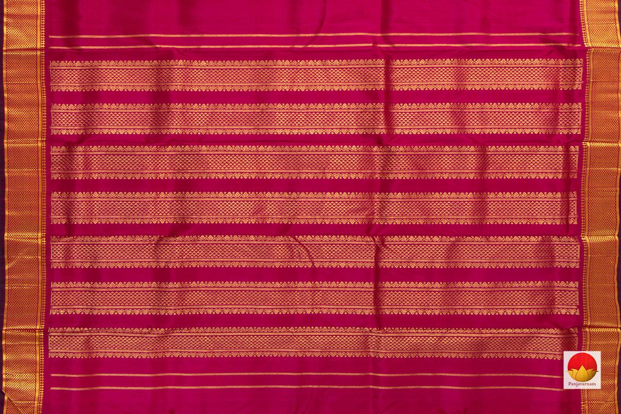 9 Yards - Kanchipuram Silk Saree - Handwoven Pure Silk - Pure Zari - PV NYC 501 - 9 yards silk saree - Panjavarnam