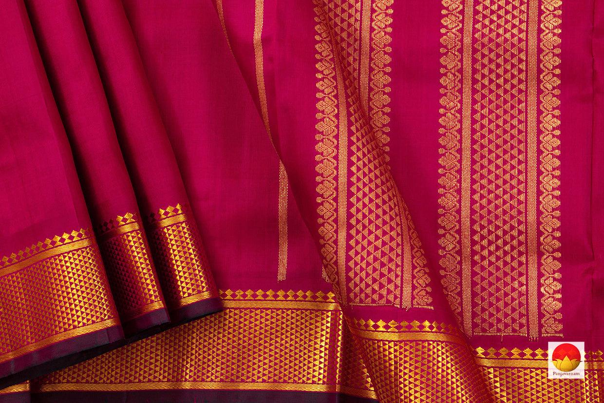 9 Yards - Kanchipuram Silk Saree - Handwoven Pure Silk - Pure Zari - PV NYC 501 - 9 yards silk saree - Panjavarnam PV NYC 501