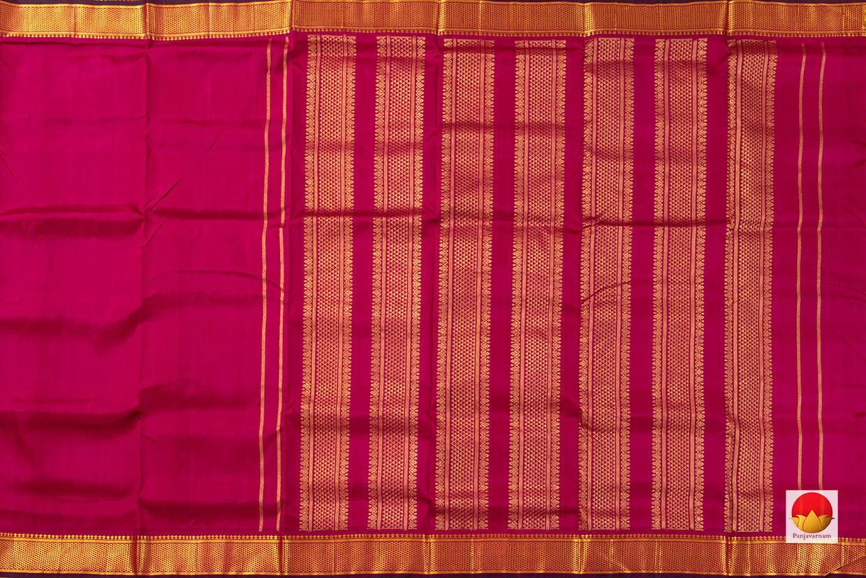 9 Yards - Kanchipuram Silk Saree - Handwoven Pure Silk - Pure Zari - PV NYC 501 - 9 yards silk saree - Panjavarnam PV NYC 501