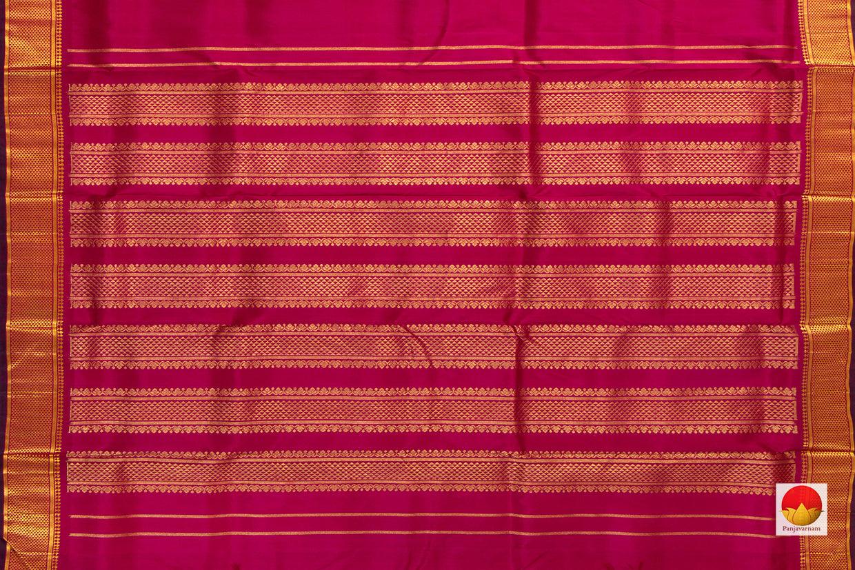 9 Yards - Kanchipuram Silk Saree - Handwoven Pure Silk - Pure Zari - PV NYC 501 - 9 yards silk saree - Panjavarnam PV NYC 501