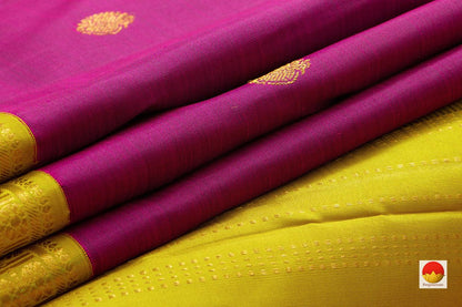 9 Yards - Kanchipuram Silk Saree - Handwoven Pure Silk - Pure Zari - PV NYC 502 - 9 yards silk saree - Panjavarnam