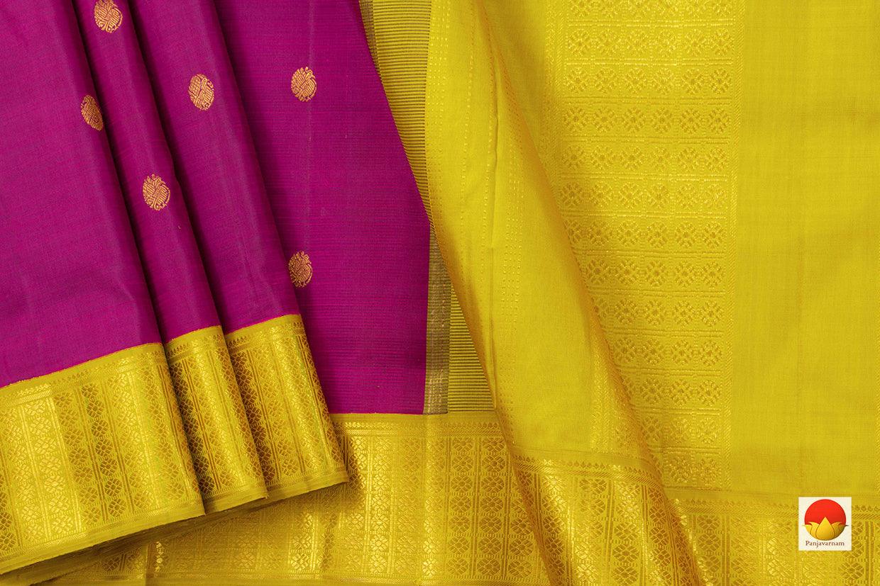 9 Yards - Kanchipuram Silk Saree - Handwoven Pure Silk - Pure Zari - PV NYC 502 - 9 yards silk saree - Panjavarnam PV NYC 502