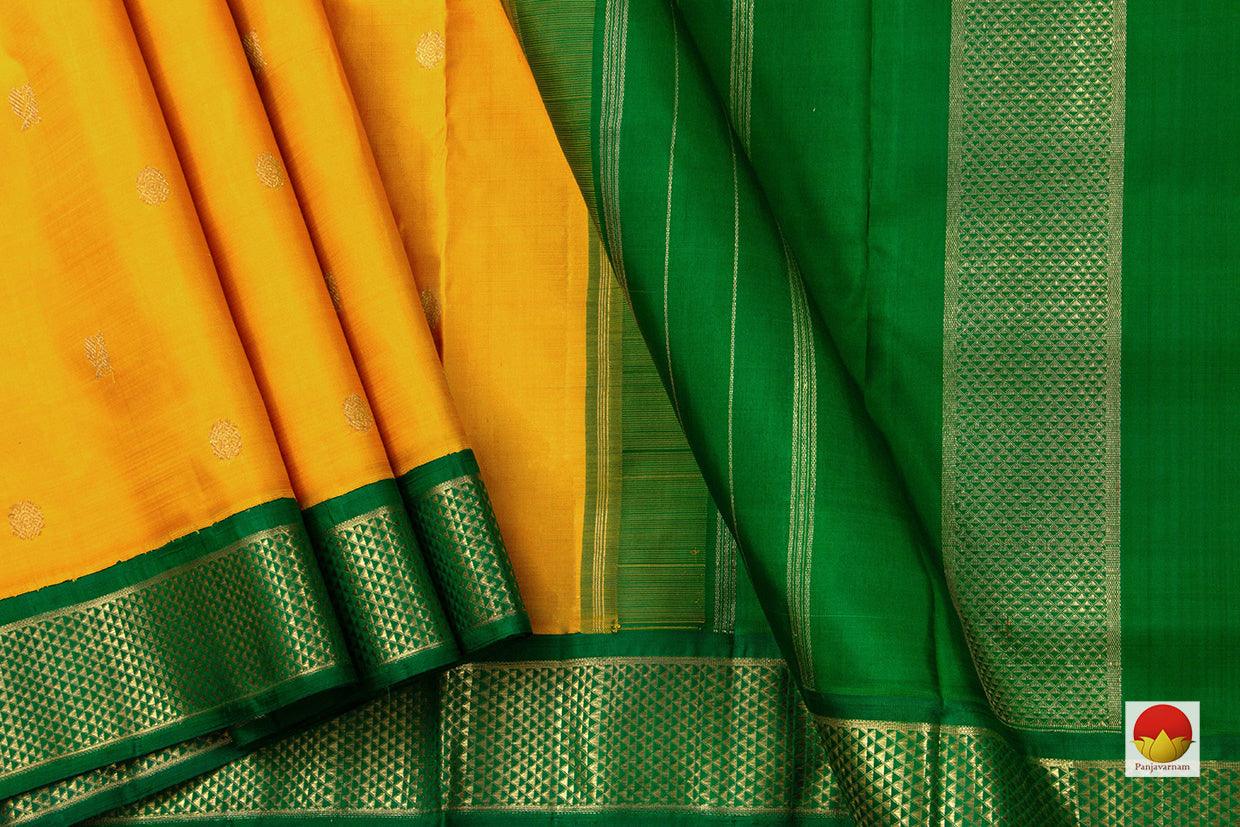 9 Yards - Kanchipuram Silk Saree - Handwoven Pure Silk - Pure Zari - PV NYC 503 - 9 yards silk saree - Panjavarnam PV NYC 503