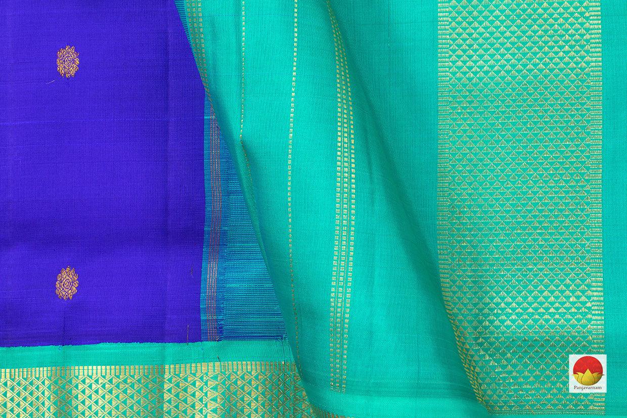 9 Yards - Kanchipuram Silk Saree - Handwoven Pure Silk - Pure Zari - PV NYC 504 - 9 yards silk saree - Panjavarnam