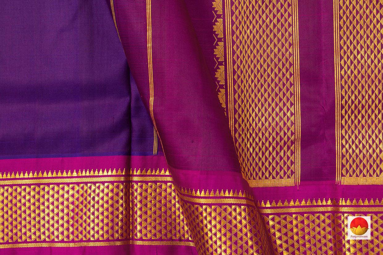 9 Yards - Kanchipuram Silk Saree - Handwoven Pure Silk - Pure Zari - PV TVS 31 - 9 yards silk saree - Panjavarnam