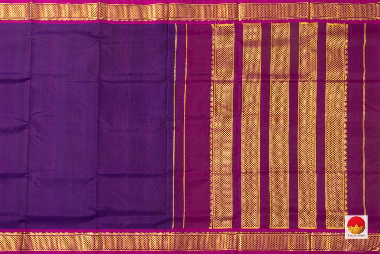 9 Yards - Kanchipuram Silk Saree - Handwoven Pure Silk - Pure Zari - PV TVS 31 - 9 yards silk saree - Panjavarnam