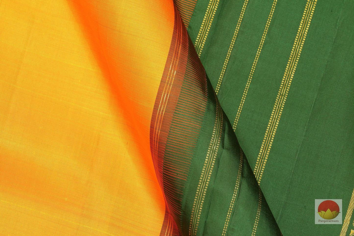 9 Yards - Traditional Design Handwoven Pure Silk Kanjivaram Saree - Pure Zari - PV G 1016 - Archives - 9 yards silk saree - Panjavarnam