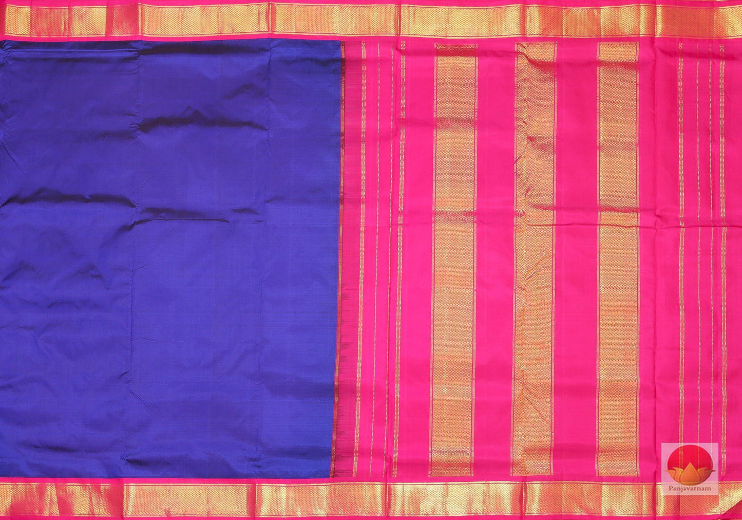 9 Yards - Traditional Design Handwoven Pure Silk Kanjivaram Saree - Pure Zari - PV G 1017 Archives - 9 yards silk saree - Panjavarnam