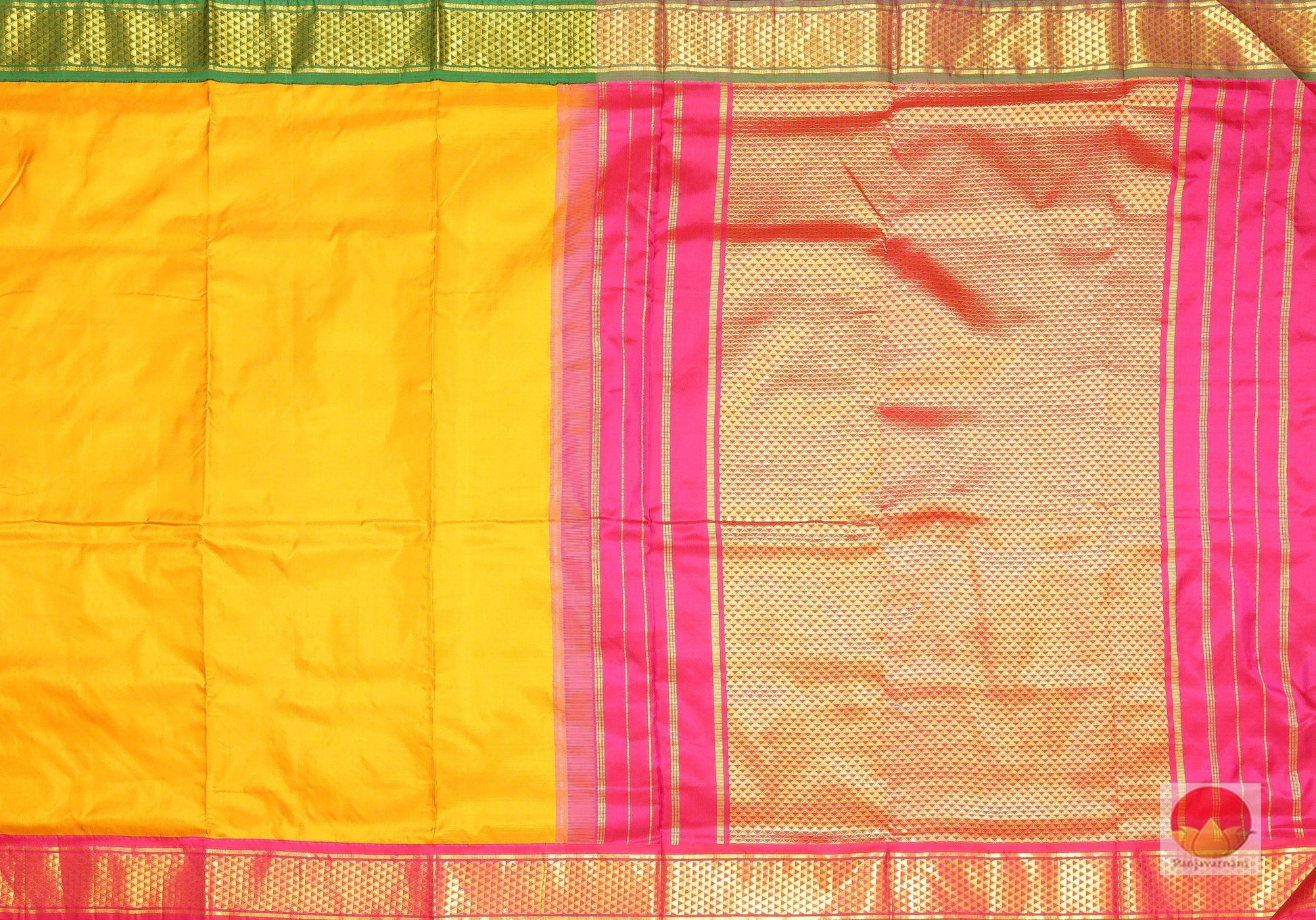 9 Yards - Traditional Design Handwoven Pure Silk Kanjivaram Saree - PV NY G1008 Archives - Silk Sari - Panjavarnam