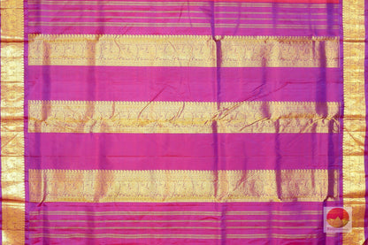 9 Yards - Traditional Design Handwoven Pure Silk Kanjivaram Saree - PV NY G1012 Archives - 9 yards silk saree - Panjavarnam
