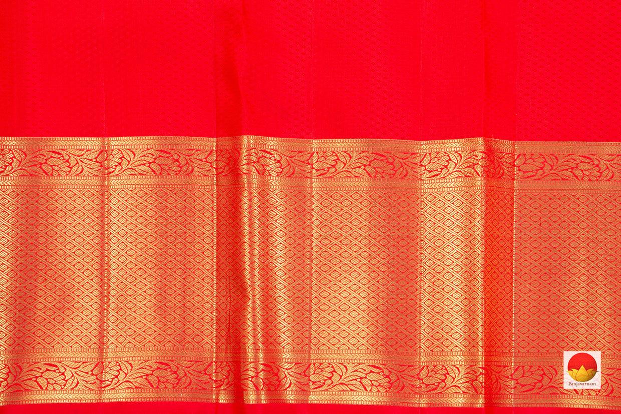 Ananda Blue And Red Kanchipuram Silk Saree Handwoven Pure Silk Pure Zari For Wedding Wear PV NYC 393 - Silk Sari - Panjavarnam