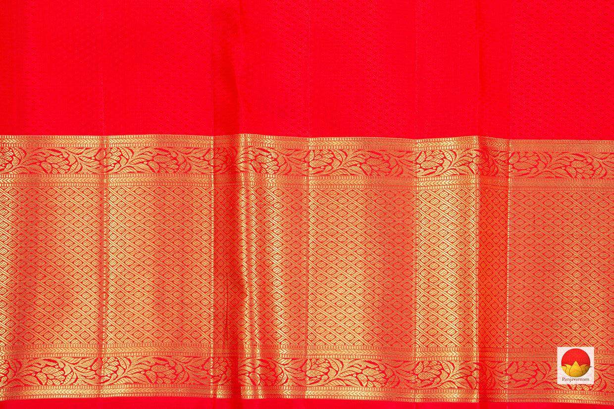 Ananda Blue And Red Kanchipuram Silk Saree Handwoven Pure Silk Pure Zari For Wedding Wear PV NYC 393 - Silk Sari - Panjavarnam PV NYC 393