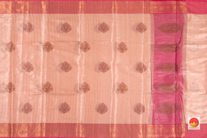 Banarasi Silk Cotton - Handwoven - Antique Zari - PSC 1173 A - Silk Cotton - Panjavarnam