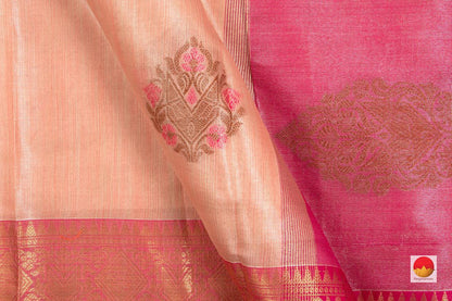 Banarasi Silk Cotton - Handwoven - Antique Zari - PSC 1173 A - Silk Cotton - Panjavarnam PSC 1173 A