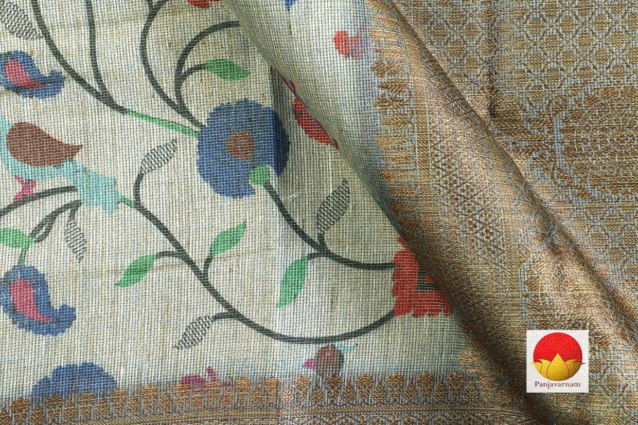 Banarasi Silk Cotton - Handwoven Saree - Antique Zari - PSC 1023 - Archives - Silk Cotton - Panjavarnam