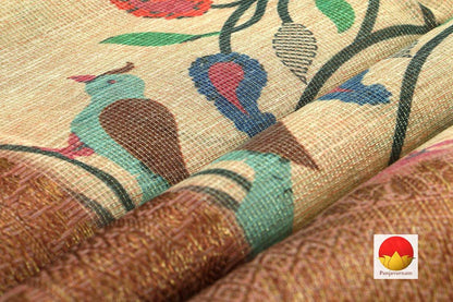 Banarasi Silk Cotton - Handwoven Saree - Antique Zari - PSC 1025 - Archives - Silk Cotton - Panjavarnam