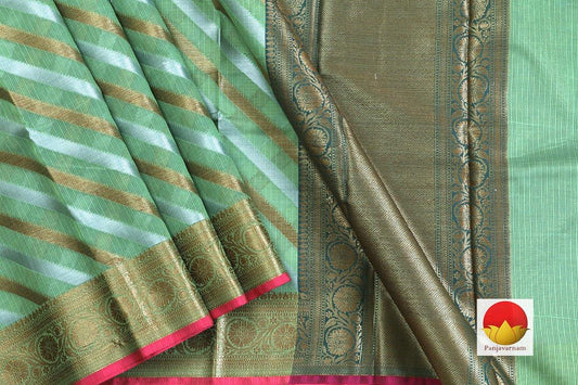 Banarasi Silk Cotton - Handwoven Saree - Antique Zari - PSC 1034 - Archives - Silk Cotton - Panjavarnam