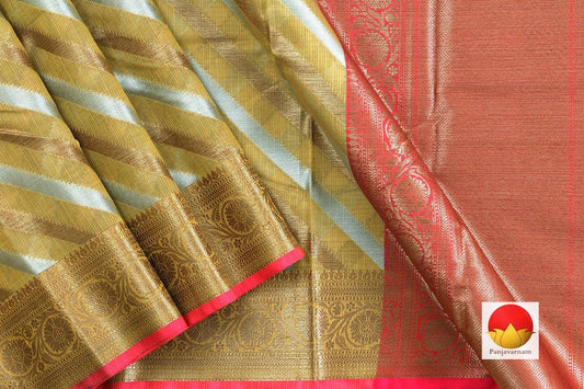 Banarasi Silk Cotton - Handwoven Saree - Antique Zari - PSC 1035 - Archives - Silk Cotton - Panjavarnam