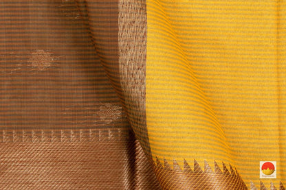 Banarasi Silk Cotton Saree - Handwoven - Antique Zari - PSC 1101 - Silk Cotton - Panjavarnam