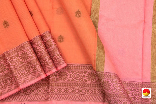Banarasi Silk Cotton Saree - Handwoven - Antique Zari - PSC 1103 - Silk Cotton - Panjavarnam
