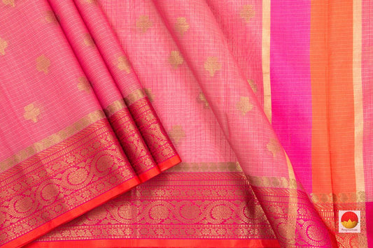 Banarasi Silk Cotton Saree - Handwoven - Antique Zari - PSC 1107 - Silk Cotton - Panjavarnam