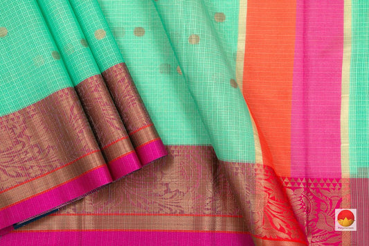 Banarasi Silk Cotton Saree - Handwoven - Antique Zari - PSC 1108 - Archives - Silk Cotton - Panjavarnam