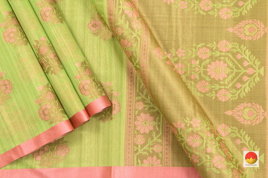 Banarasi Silk Cotton Saree - Handwoven - Antique Zari - PSC 1111 - Archives - Silk Cotton - Panjavarnam