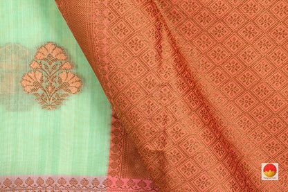 Banarasi Silk Cotton Saree - Handwoven - Antique Zari - PSC 1112 - Archives - Silk Cotton - Panjavarnam
