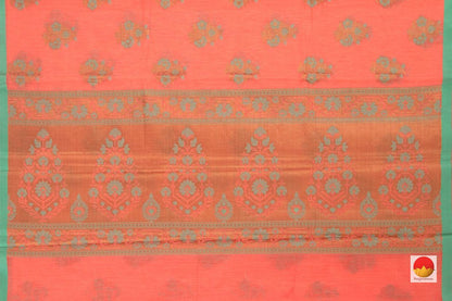 Banarasi Silk Cotton Saree - Handwoven - Antique Zari - PSC 1118 - Archives - Silk Cotton - Panjavarnam