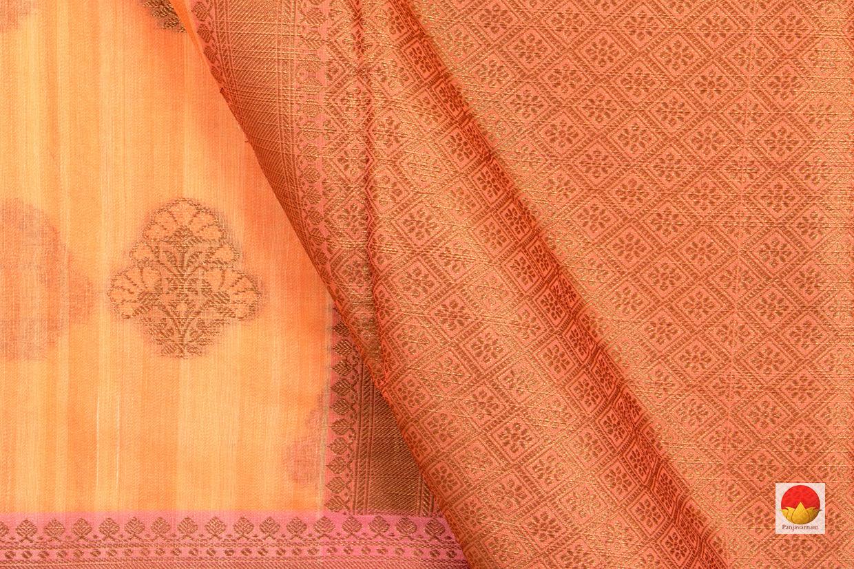 Banarasi Silk Cotton Saree - Handwoven - Antique Zari - PSC 1124 - Archives - Silk Cotton - Panjavarnam